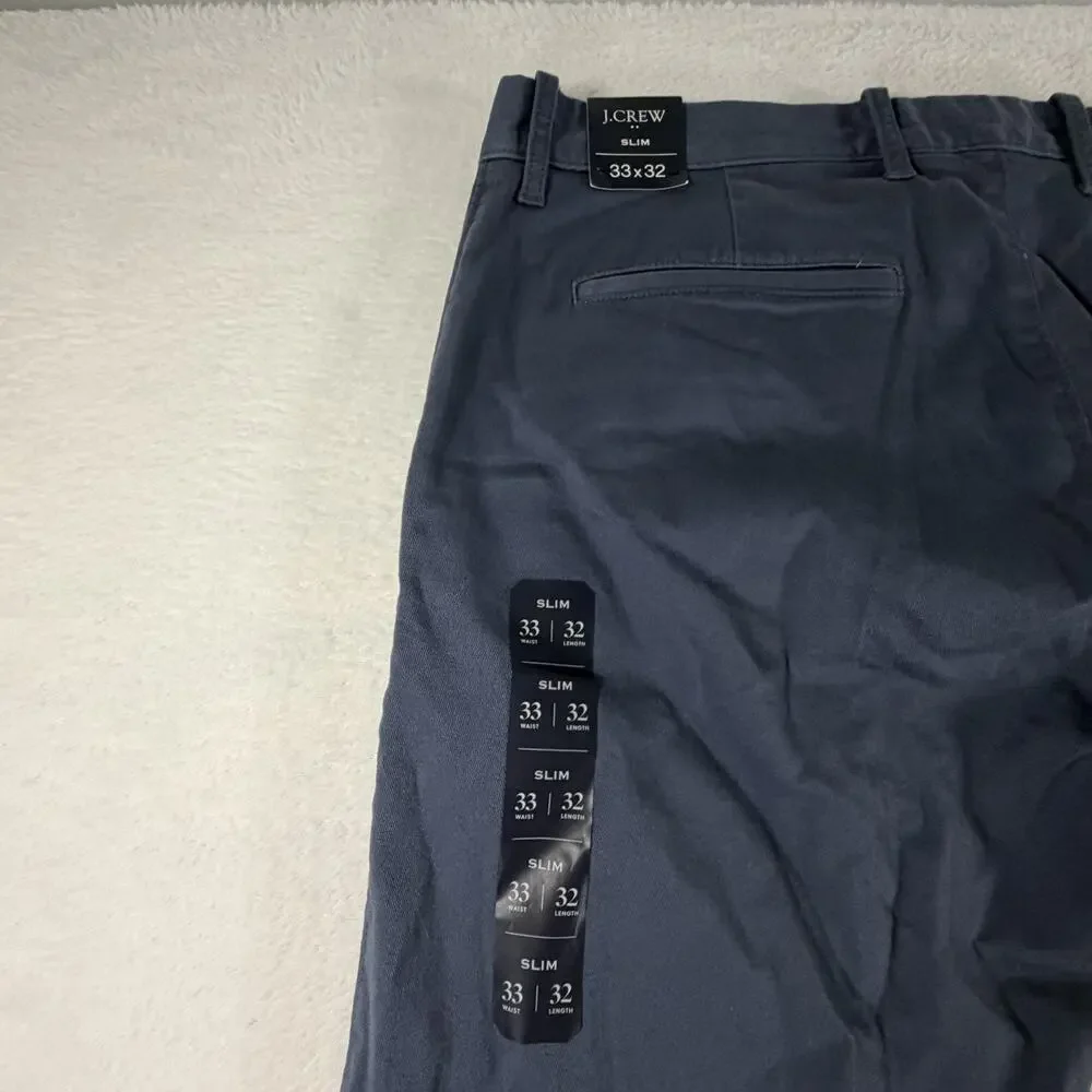 J Crew Men’s Flex Slim Fit Pants Navy 33x32